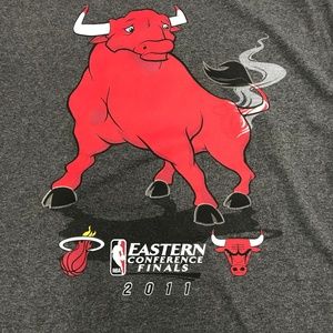 2011 Eastern Conference Finals Heat Bulls sz L